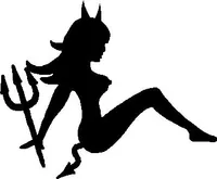 Mudflap Devil Girl Decal / Sticker