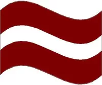 Latvia Waving Flag Decal / Sticker 02