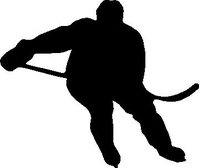 Hockey Player Decal / Sticker 05
