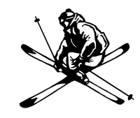 Snow Skiing Decal / Sticker