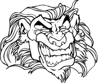 Lions Head Mascot Decal / Sticker