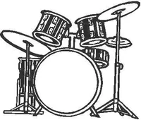 Drums Decal / Sticker