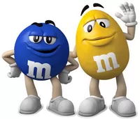 Blue and Yellow M&M Decal / Sticker 76