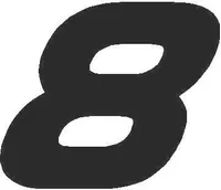 8 Race Number AF Pespi Font Decal / Sticker