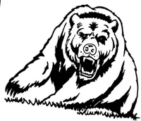 Growling Bear Mascot Decal / Sticker