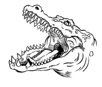 Gators Mascot Head Decal / Sticker 4