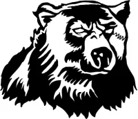 Custom BEAR Decals AND BEAR MASCOT Stickers Any Size & Color