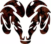 Simulated Rusted Ram Decal / Sticker