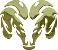 Simulated 3D Gold Chrome Ram Decal / Sticker 34