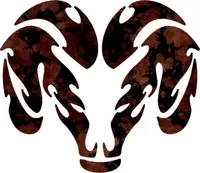 Simulated Rusted Ram Decal / Sticker