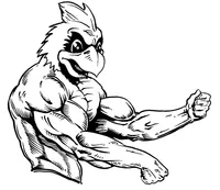 Weightlifting Cardinals Mascot Decal / Sticker 4