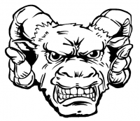 CUSTOM RAMS MASCOT DECALS AND RAMS MASCOT STICKERS
