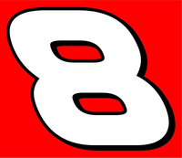 8 Race Number Pepsi Font 2 Color Decal / Sticker