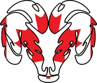 Canadian Flag Ram Decal / Sticker