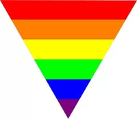 Rainbow LGBT Flag Triangle Decal / Sticker 20