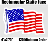 Static Cling American Flag Decals / Stickers in BULK