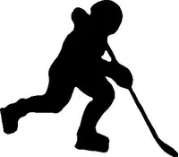 Hockey Player Decal / Sticker 01