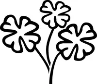 Shamrock 4 Leaf Clover Decal / Sticker 01