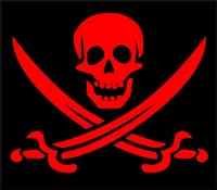 Pirate Flag Decal / Sticker 08