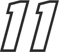 11 Race Number Motor Font Decal / Sticker