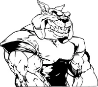 Football Bulldog Mascot Decal / Sticker 01