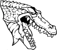 Gators Head Mascot Decal / Sticker 08