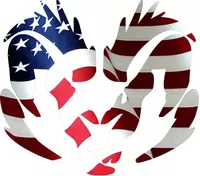 American Flag Ram Decal / Sticker 03