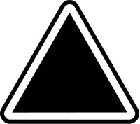 Hazard Triangle Sign Decal / Sticker 02