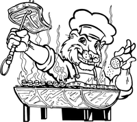 Chef Cooking Cougars / Panthers Mascot Decal / Sticker