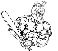 Baseball Paladins / Warriors Mascot Decal / Sticker 2