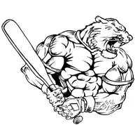 Baseball Cougars / Panthers Mascot Decal / Sticker 2