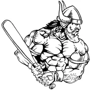 Baseball Vikings Mascot Decal / Sticker 2