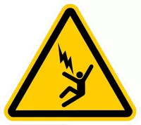 Electrocution Hazard Sign Decal / Sticker 01