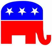 Republican Elephant GOP Decal / Sticker 01