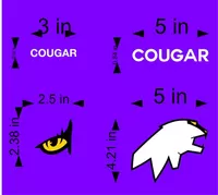 Top Gun Cougar Helmet Decal / Sticker Set 01