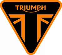 Black and Orange Triumph Triangle Decal / Sticker 77