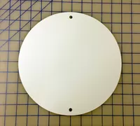 zz White Plastic 10 inch Circular Blank Plate