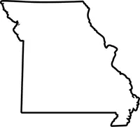 Missouri Outline Decal / Sticker 02