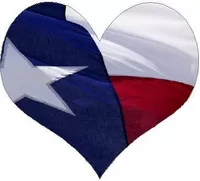 Texas Flag Heart Decal / Sticker 02