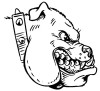 Bulldog Mascot Decal / Sticker 6