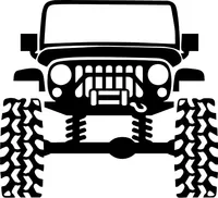 Jeep Outline Decal / Sticker 01