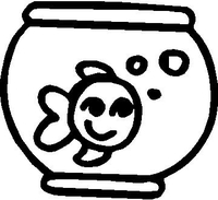 Fish Stick Figure Decal / Sticker 02