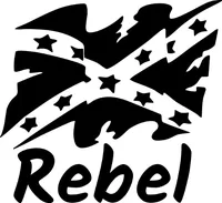 Distressed Rebel Flag Decal / Sticker 64