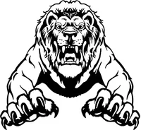 Lions Mascot Decal / Sticker 07