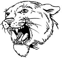 Cougars / Panthers Mascot Decal / Sticker 4