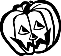 Jack-O-Lantern Decal / Sticker 05