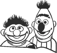 Bert and Ernie  Decal / Sticker