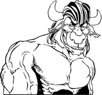 Buffalo Mascot Decal / Sticker