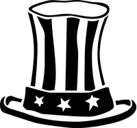 Uncle Sam Hat Decal / Sticker 01