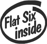 Flat Six Inside Decal / Sticker